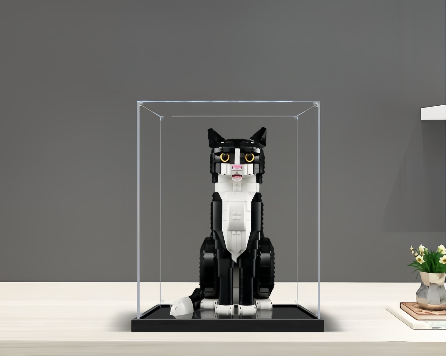 Acrylic Display Case for LEGO® Tuxedo Cat 21349