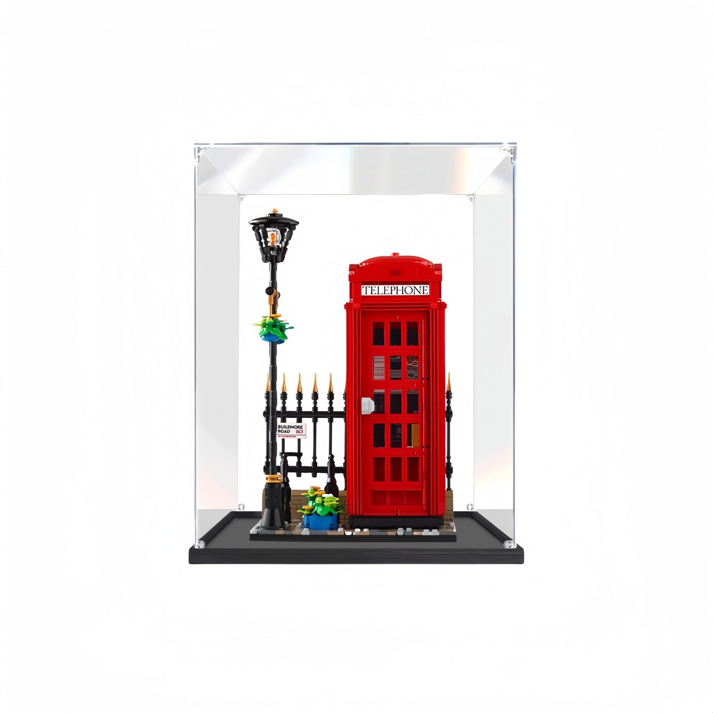 Acrylic Display Case for LEGO Red London Telephone Box 21347