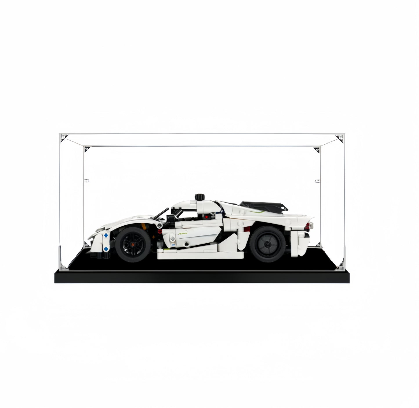 Acrylic Display Case for LEGO® Koenigsegg Jesko Absolut Hypercar Grey 42173/White 42184