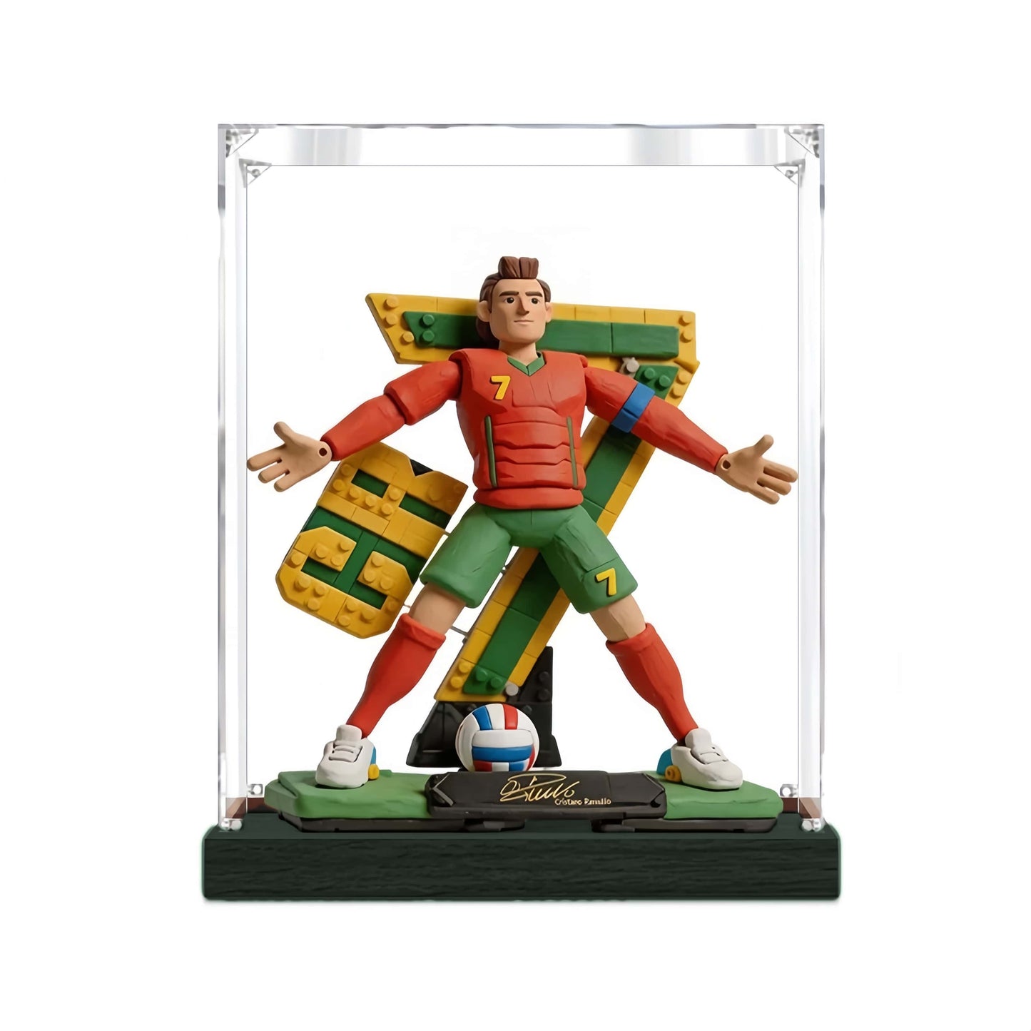 Acrylic Display Case for Lego Cristiano Ronaldo – Soccer Legend 43016